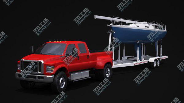 images/goods_img/20210312/3D 2019 Ford F-650 and Generic Sailboat Trailer/2.jpg
